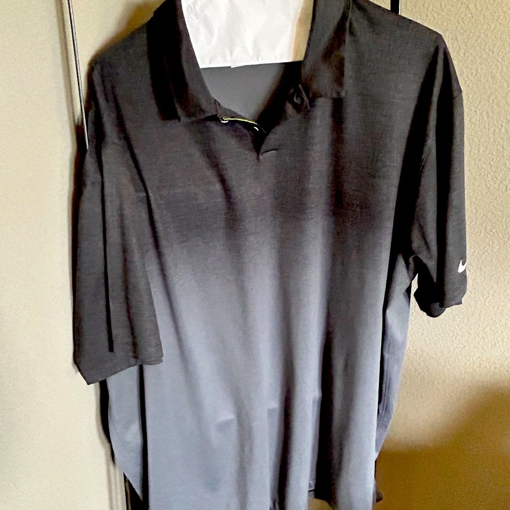 Mens XL Gray Nike Golf Performance Dri-Fit Polo